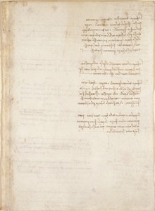 Arundel 263, f.151, Leonardo da Vincis anteckningar från 