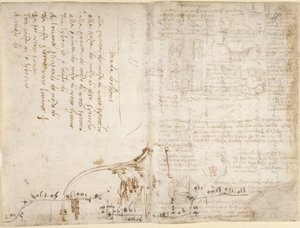 Arundel 263, f.263v, f.270 Anteckning och skiss som beskriver resplanen för 