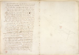 Arundel 263, f.57v, f.46 Anteckningar om vatten, från 