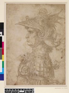 Byst av en krigare av Leonardo da Vinci