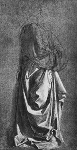 Avgjutning av draperi för en stående figur, c1470 1945 av Leonardo da Vinci