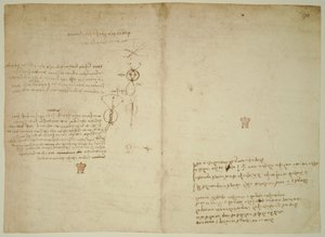 Codex Arundel. ff.171v-170r av Leonardo da Vinci