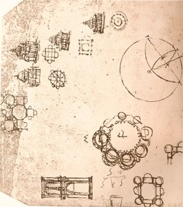 Ritning av kyrklig arkitektur, c1472-c1519 1883 av Leonardo da Vinci