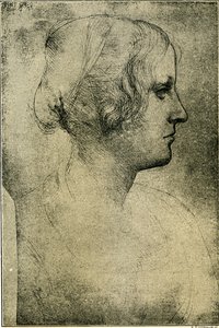 Kvinnlig profilhuvud av Leonardo da Vinci