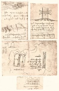 Fyra topografiska ritningar, c1472-c1519 1883 av Leonardo da Vinci