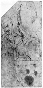 Groteskt par, sent 1400-tal eller tidigt 1500-tal 1954. av Leonardo da Vinci