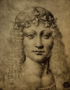 Huvud av en flicka eller en ung Bachus; teckning av Leonardo da Vinci. Gallerie dellAccademia, Venedig av Leonardo da Vinci