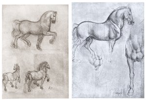 Hästar, c1490-1510 av Leonardo da Vinci