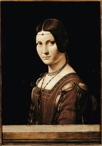 La Belle Ferronniere. (olja på trä av Leonardo da Vinci