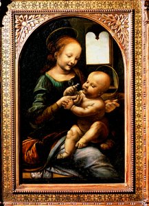 Madonna med en blomma, Madonna Benois, 1478. av Leonardo da Vinci