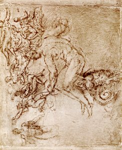 Penna- och bläckskisser av Leonardo Da Vinci, 1913. av Leonardo da Vinci