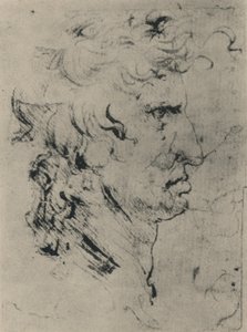 Profil av en man till höger, c1480 1945 av Leonardo da Vinci