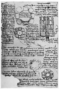 Skiss för Romorantin Castle, 1517-1518 1954. av Leonardo da Vinci