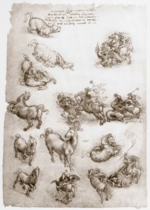 St George och draken, c1506 av Leonardo da Vinci