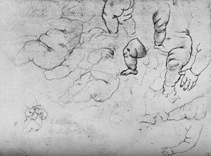 Studier av ett barn, c1490 1945 av Leonardo da Vinci
