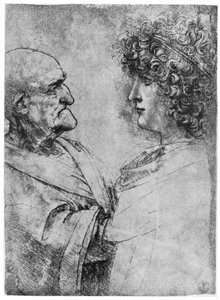 Studier av huvuden, c1500 1954 av Leonardo da Vinci