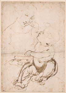 Studie för Madonnan med en fruktskål, ca 1478. av Leonardo da Vinci