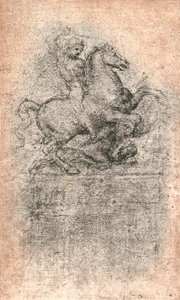 Studie för Sforza-monumentet, c1482-c1499 1883 av Leonardo da Vinci