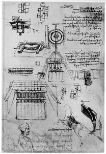 Studie för gjutning av Sforza-monumentet, c1493 1954 av Leonardo da Vinci