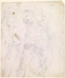 Studie av en Madonna [verso] av Leonardo da Vinci