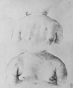 The Bust of an Infant, framifrån och bakifrån, c1480 1945 av Leonardo da Vinci