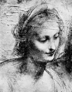 Madonnans huvud, 1400-talet 1930-talet. av Leonardo da Vinci