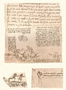 Tre ritningar, c1472-c1519 1883 av Leonardo da Vinci