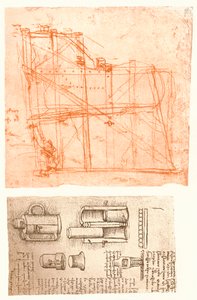 Två ritningar, c1472-c1519 1883 av Leonardo da Vinci