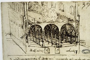 Stadsplanering: arkitektonisk plan (39) av Leonardo da Vinci (Leonardo da Vinci) - Institut de Frances bibliotek av Leonardo da Vinci