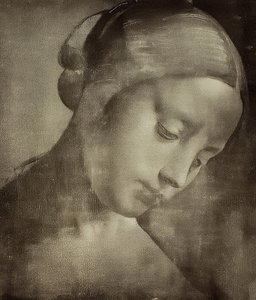 Kvinnligt huvud. 1470-1519 av Leonardo da Vinci