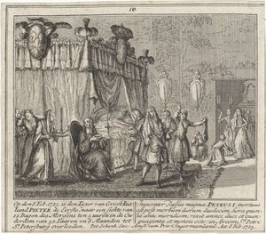 Peter den stores död den 8 februari 1725 av Leonardus Schenk