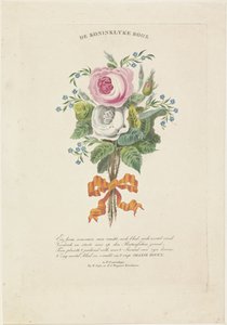 Rosor med siluettporträtt av Vilhelm I Frederik, kung av Nederländerna, Wilhelmina av Preussen, deras barn, hans föräldrar och hans syster