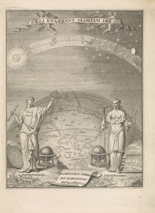 Astronomi och geografi med mätinstrument Caeli anarrant Gloriam dei Ps.10 (titel på objekt) Titelsida för: 