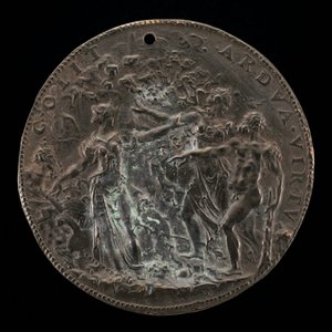 The Choice of Hercules before Parnassus: The Steep Path of Virtue...[reverse], 15481549.