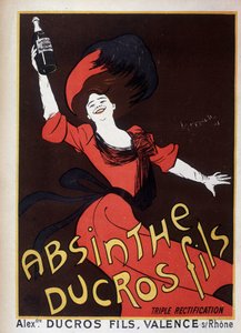 Reklam för malört Ducros (kvinna som viftar med en flaska) av Leonetto Cappiello