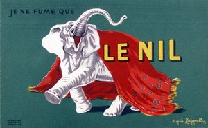 Jag röker bara Nilen. Cigarettreklamaffisch ""Nilen"" av Leonetto Cappiello (1875-1942). sd. 1900-talet av Leonetto Cappiello