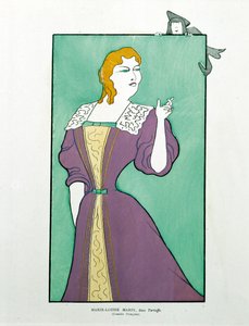 Marie-Louise Marsy i "Tartuffe", karikatyr av Leonetto Cappiello
