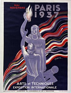 Affisch för 1937 års internationella utställning i Paris, 1937.