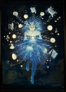 Skiss av reklam för elektrisk apparat, av Leonetto Cappiello, pastellritning av Leonetto Cappiello