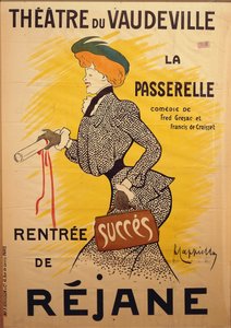 Theatre du Vaudeville: La Passerelle, av Leonetto Cappiello (1875-1942), illustration av Leonetto Cappiello