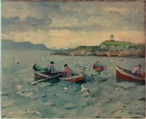 Fiskare i Lofoten av Leonhard Sandrock