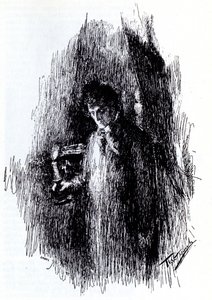 Illustration till dramat Maskeraden av M. Lermontov, 1891 av Leonid Osipovic Pasternak