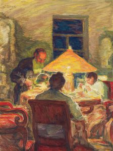 Leo Tolstoj med sin familj, av Pasternak, Leonid Osipovich (1862-1945). Olja på duk
