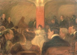 Konsert av cembalisten Wanda Alexandra Landowska (1879–1959) av Leonid Osipovic Pasternak