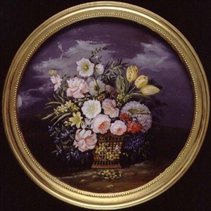 Blommor i ett öppet landskap av Leopold Brunner