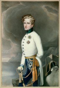 Kung av Rom och prins av Parma Napoleon II, hertig av Reichstadt (1811-1832) son till kejsar Napoleon I (1769-1821) i uniform som överstelöjtnant vid regementet Gustave Prince of Wasa Gravyr av Leopold Bucher (1797-1858) 18328 Dämpa. 0,33x0,22 m Malmais av Leopold Bucher
