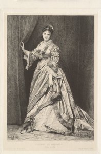 Porträtt av madame *** av Leopold Flameng