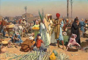 Marknad i Nedre Egypten, av Leopold Karl Muller