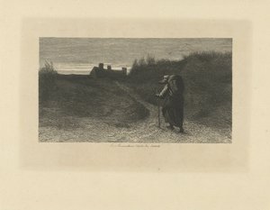 Vandrare i ett dynlandskap