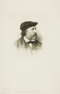 Porträtt av Daubigny av Leopold Massard